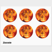 Flaming Lion uit Judah Ronde Sticker (Vel)