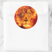 Flaming Lion uit Judah Ronde Sticker (Tas)