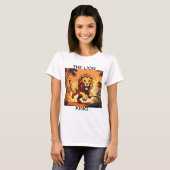 "Flaming Majesty - T-shirt du lion" (Devant entier)