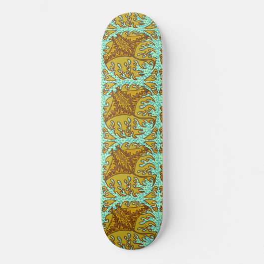 Flaming Manta Ray Skateboard (Voorkant)