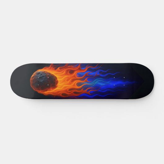 Flaming Meteor Skateboard (Horizontaal)