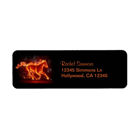 Flaming Mustang Etiket (Voorkant)