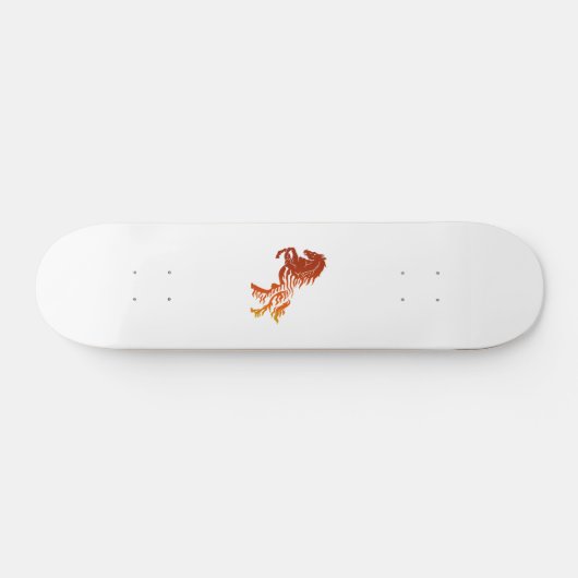 Flaming paard - Kies achtergrondkleur Skateboard (Horizontaal)