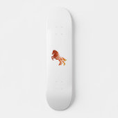 Flaming paard - Kies achtergrondkleur Skateboard (Voorkant)