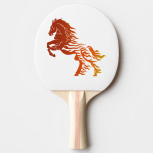 Flaming paard - Kies achtergrondkleur Tafeltennisbatje