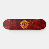 Flaming Pentagram Skateboard (Horizontaal)
