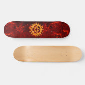 Flaming Pentagram Skateboard (Horizontaal)