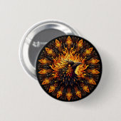 Flaming Phoenix Circular Graphic Ronde Button 5,7 Cm (Voorkant /achterkant)