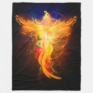Flaming Phoenix Fleece Deken