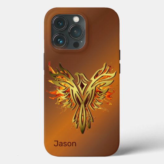 Flaming Phoenix in Bronze Case-Mate iPhone Case (Achterkant)