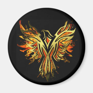 Flaming Phoenix magnet Magneet