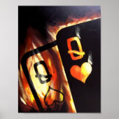 Flaming Pocket Queens Poker poster van Teo Alfonso (Voorkant)