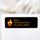 Flaming Pumpkin Return Address Labels (Insitu)