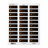 Flaming Pumpkin Return Address Labels (Full Sheet)
