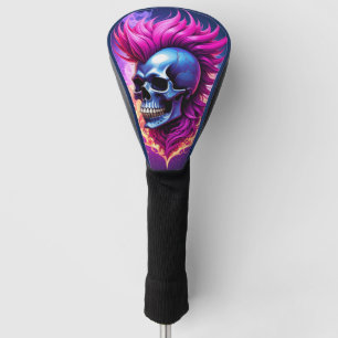 Flaming Punk Skull Golf Head Hoesje Golfheadcover
