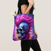 Flaming Punk Skull Tas (Dichtbij)