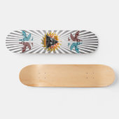 Flaming Pyramid Eye Skateboard (Horizontaal)