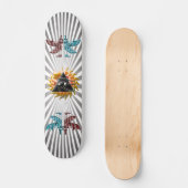 Flaming Pyramid Eye Skateboard (Voorkant)