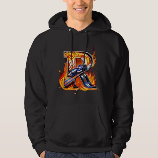 "Flaming 'R' Biker Sweat - shirt à capuche (Devant)