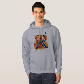 "Flaming 'R' Biker Sweat - shirt à capuche (Devant entier)