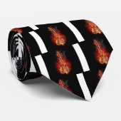 Flaming rock guitar stropdas (Opgerold)