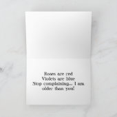 Flaming Roos Verjaardag Kaart (Binnen)