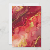 Flaming rouge et or Hot 90th Birthday Invitation (Dos)