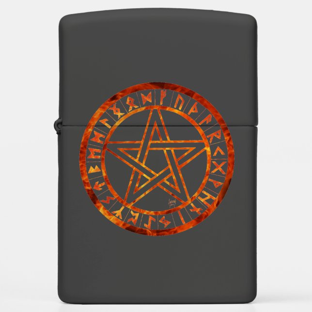 Flaming Rune Pentacle (Voorkant)