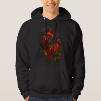 Flaming Skull Dice - High Stakes Rebel Graphic Hoodie
