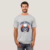 Flaming Skull Fire Trails Racing T-Shirt | Aggress (Devant entier)