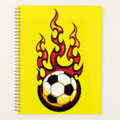 Flaming Soccer Ball Hot Fire Sports Planner (Voorkant)