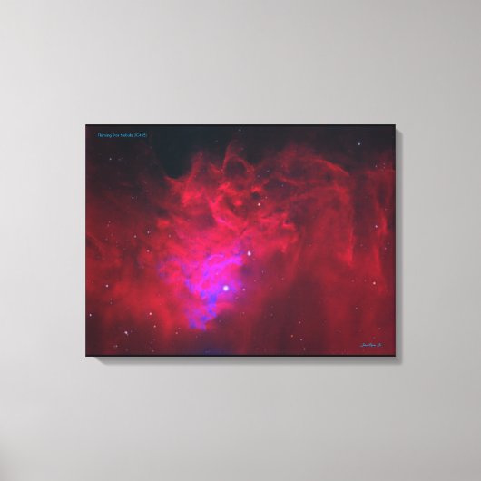 Flaming Star Nebula IC405 Canvas Afdruk (Voorkant)