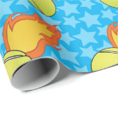 Flaming Tennis Ball Cadeaupapier (Rol Hoek)