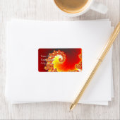 Flaming Tentacle - Fractal Art Etiket (Insitu)