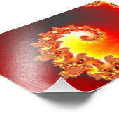 Flaming Tentacle - Fractal Art Foto Afdruk (Hoek)