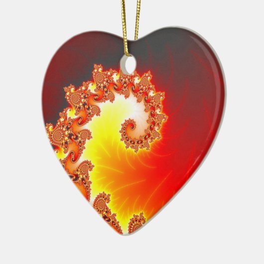 Flaming Tentacle - Fractal Art Keramisch Ornament (Links)