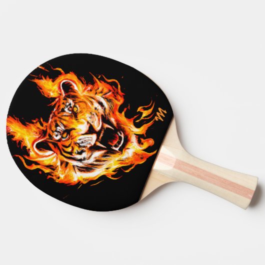 Flaming Tiger Monogram Pickleball Paddle Tafeltennisbatje (Zijkant)