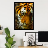Flaming Tiger Poster (Thuiskantoor)