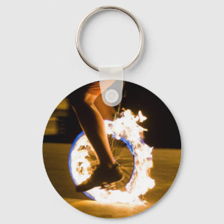 Flaming Unicycle Sleutelhanger