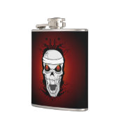 Flaming van de schedel heupfles (Links)