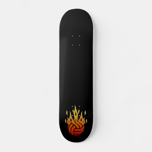 Flaming Volleyball Skateboard (Voorkant)