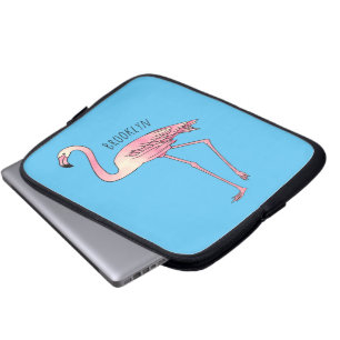 Flamingantia cartoon illustratie laptop sleeve