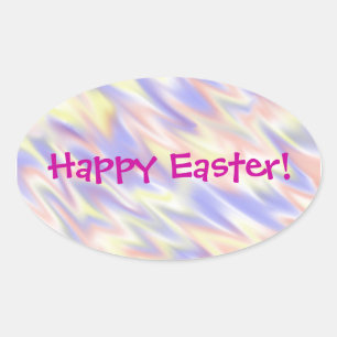 Flamingblue Pasen Ovale Sticker