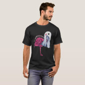 Flaminghost Pink Flamingo Ghost Halloween Costuum T-shirt (Voorkant volledig)