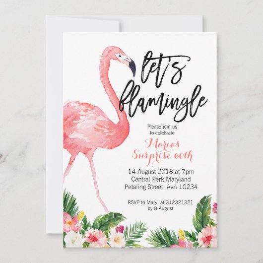 Flamingle 30e anniversaire Invitation (Devant)