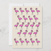 Flamingle à une carte d'invitation Baby shower (Dos)