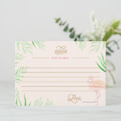 FLAMINGLE BABY SHOWER CARTE DE CONSEIL FLAMANT ROS (Debout devant)