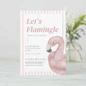 Flamingle Baby shower Invitation (Debout devant)