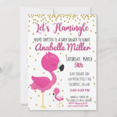 Flamingle Baby shower Invitation (Devant)