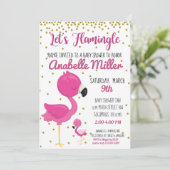 Flamingle Baby shower Invitation (Debout devant)